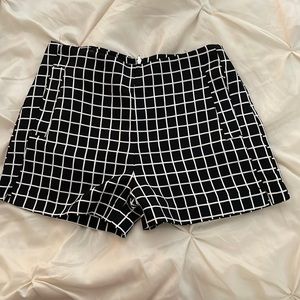 Black striped shorts